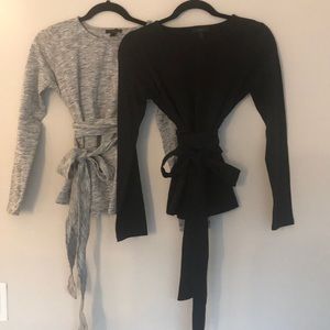 Long sleeve, wrapped top from J.Crew